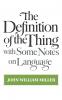 The Definition of the Thing