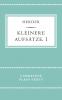 Kleinere Aufsatze I