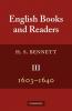 English Books and Readers 1603 1640