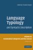 Language Typology and Syntactic Description