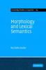 Morphology and Lexical Semantics