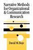 Narrative Methods for Organizational & Communication Research