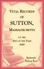 Vital Records of Sutton Massachusetts