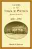 History of the Town of Weston Massachusetts 1630-1890