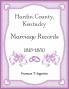 Hardin County Kentucky Marriage Records 1813-1850