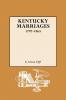 Kentucky Marriages 1797-1865