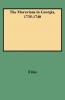 Moravians in Georgia 1735-1740