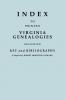 Index to Printed Virginia Genealogies Including Key and Bibliography