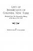 Lists of Inhabitants of Colonial New York