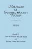 Marriages of Campbell County Virginia 1782-1810