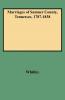 Marriages of Sumner County Tennessee 1787-1838