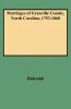 Marriages of Granville County North Carolina 1753-1868