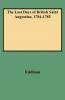 Last Days of British Saint Augustine 1784-1785