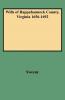 Wills of Rappahannock County Virginia 1656-1692