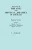 Abstracts of the Debt Books of the Provincial Land Office of Maryland. Somerset County Volume I