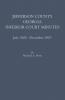 Jefferson County Georgia Inferior Court Minutes July 1800-December 1803