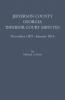 Jefferson County Georgia Inferior Court Minutes November 1807-January 1814