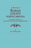History of Rowan County North Carolina Containing Sketches of Prominent Families and Distinguished Men (Bicentennial)