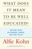 What Does It Mean to Be Well Educated?