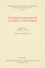 Studies in Honor of Alfred G. Engstrom