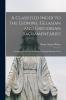 A Classified Index to the Leonine Gelasian and Gregorian Sacramentaries