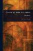 Critical Miscellanies