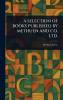 Selection of Books Published by Methuen and Co. Ltd.