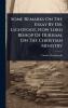 Some Remarks On The Essay By Dr. Lightfoot Now Lord Bishop Of Durham On The Christian Ministry