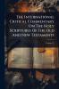 International Critical Commentary On The Holy Scriptures Of The Old And New Testaments