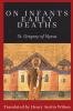 On Infants Early Deaths
