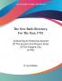 The New Bath Directory For The Year 1792