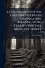 A Full Account of the Late Proceedings in Convocation Relating to Dr. Clarke's Writings About the Trinity
