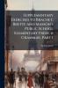 Supplementary Exercises to Brachet Brette and Masson's Public School Elementary French Grammar Part 1