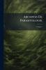 Archives De Parasitologie; Volume 7