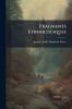 Fragments Ethnologiques