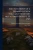 The Testimony of a Number of New England-Ministers Met at Boston Sept. 25. 1745