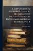 A Supplement To Allibone S Critical Dictionary Of English Literature British And American Authors Vol II