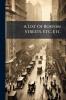 A List Of Boston Streets Etc. Etc