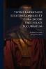 Totius Latinitatis Lexicon Consilio Et Cura Jacobi Facciolati Lucubratum