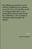 Five Words are printed on p.11 and five Definitions are printed on p.338. On p.167 the five words are Anagrammed into a two word phrase that fit each of the five definitions. The Context is 380 pages (intentionally left blank).