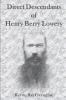 Direct Descendants of Henry Berry Lowery