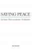 Saying Peace