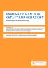 Anmerkungen zum Katastrophenrecht