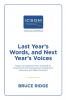 Last Year's Words and Next Year's Voices