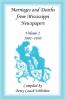 Marriages and Deaths from Mississippi Newspapers