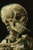 Skeleton of a Skull with a Cigarette Van Gogh Note Book