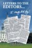 Letters to the Editors...