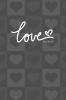 Love Notebook Blank Write-in Journal Dotted Lines Wide Ruled Medium (A5) 6 x 9 In (Gray)