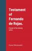 Testament of Fernando de Rojas. Pursuit of the missing writer