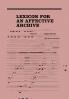 Lexicon for an Affective Archive